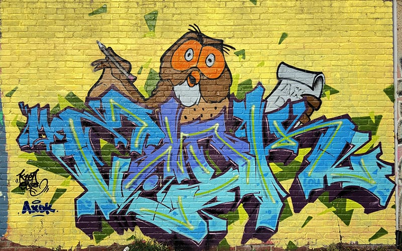 Graffiti de Kzed 
Maitre Hibou