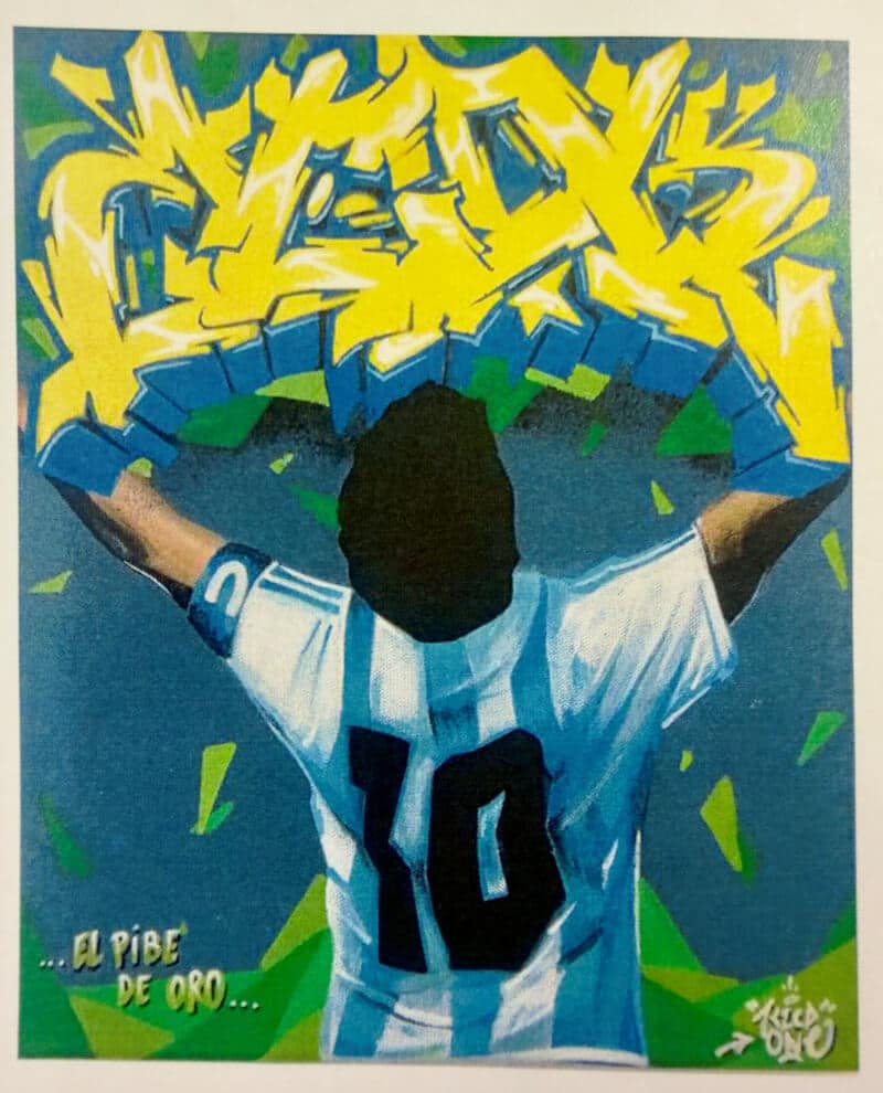 toile "El pibe de oro" de kzed